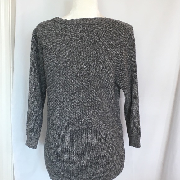 DKNY Small Grey Chunky Cable Knit Tunic Sweater - Picture 3 of 8